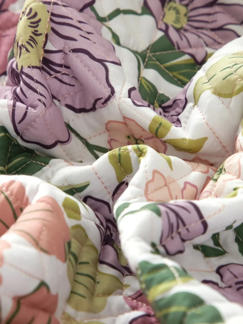 Nanshing Eira Pink Floral 3 Piece Quilt Set